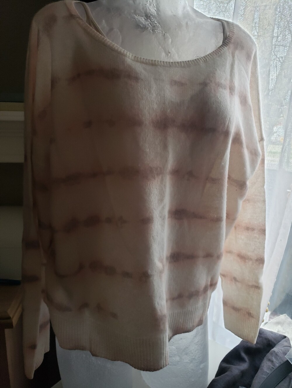 100% Cashmere Hanelei Tie Dye  Sweater Overzixed Small